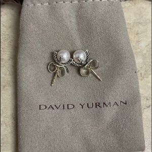 David Yurman Pearl and Diamond Earrings